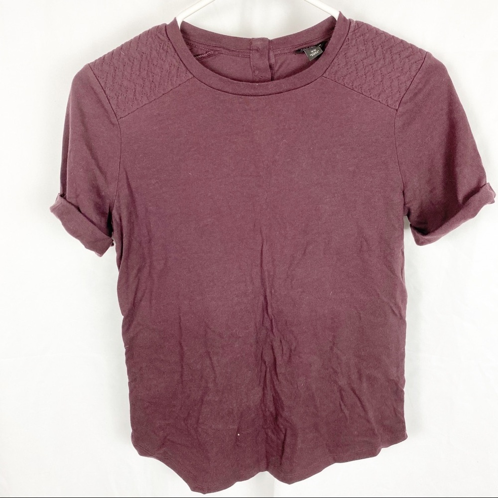 ANN TAYLOR Burgundy T Shirt